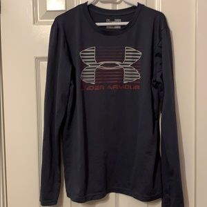 YLG Heatgear grey UA long sleeve boys t shirt